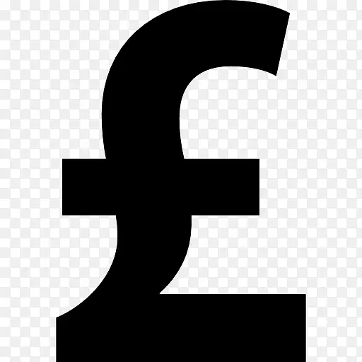 英镑货币大胆符号图标