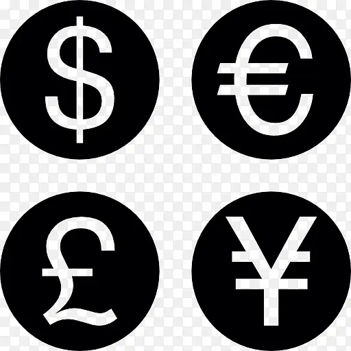 不同的货币图标