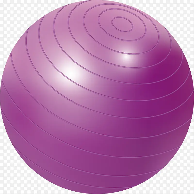 一个矢量紫色瑜伽球