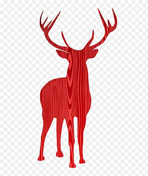 红色木纹鹿