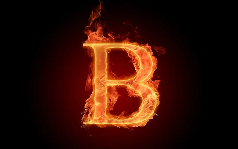 英文字母火焰特效B