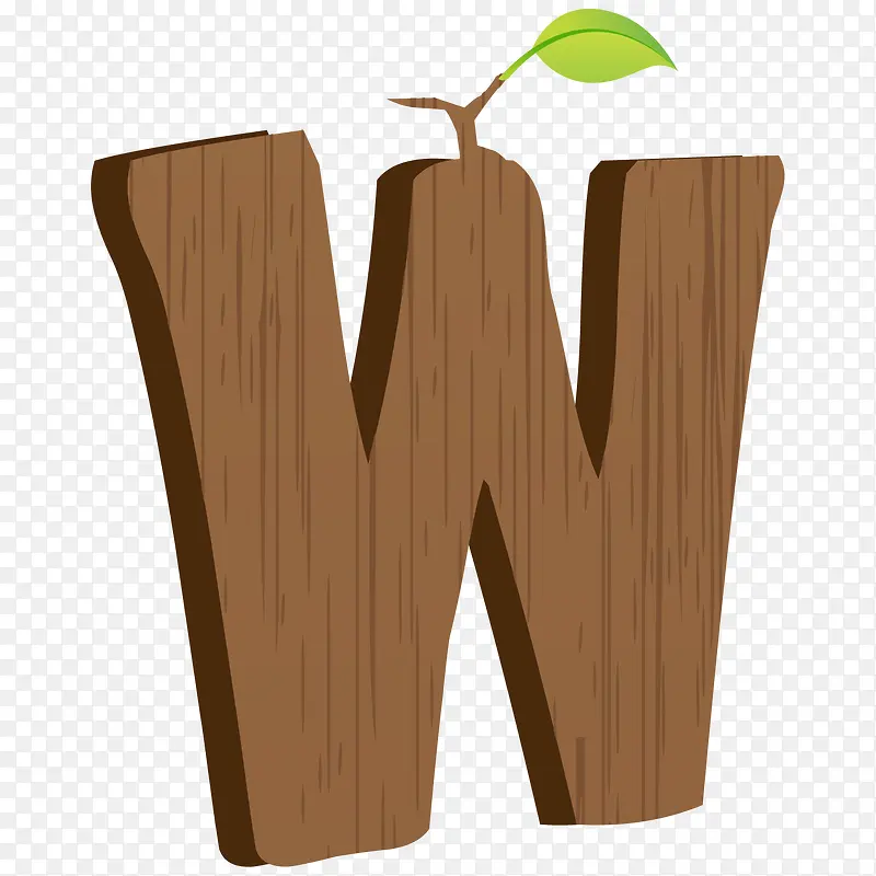 创意木制英文字母W