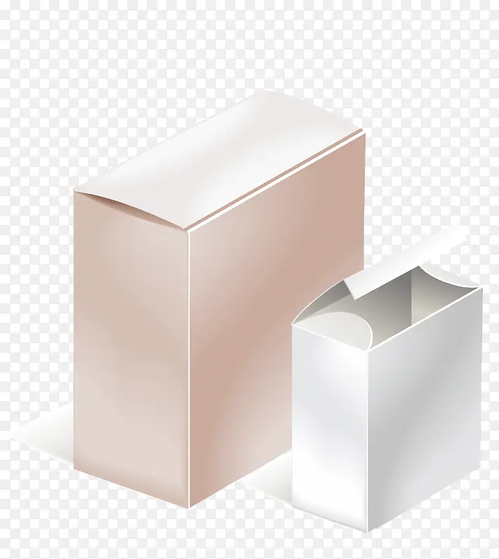 空白纸质包装盒矢量图