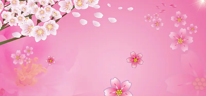 粉红桃花背景
