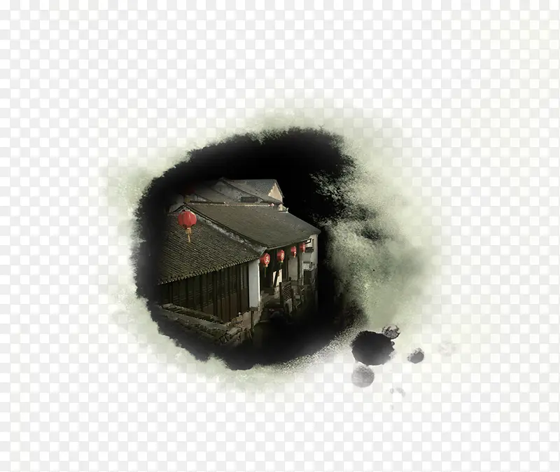 水墨风格传统中式古建筑元素素材PNG图片素材下载_图片编号ylbovwxp-免抠素材网