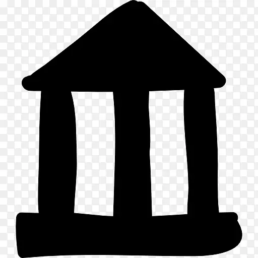 大学的古建筑形状图标