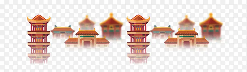 中国风古楼群
