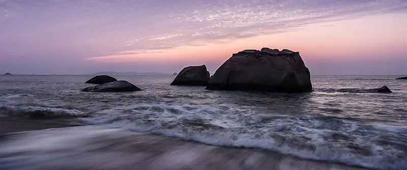 唯美大海晚霞背景