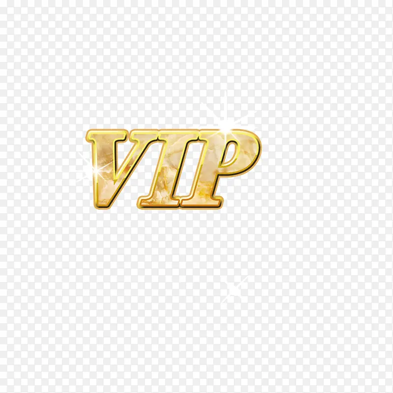 金色VIP字