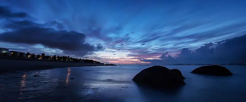 唯美大海晚霞背景