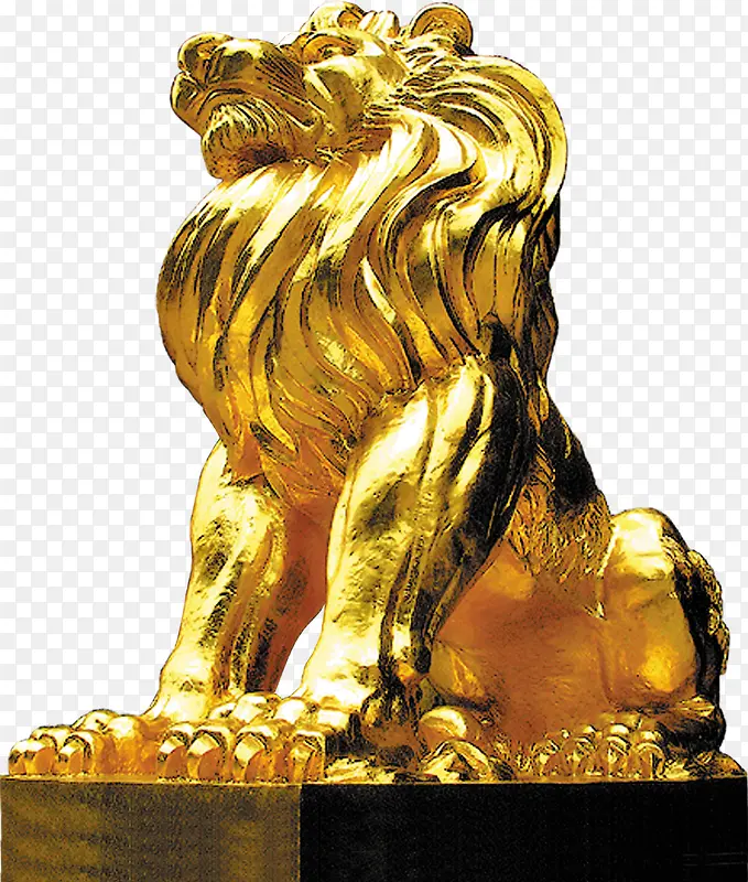 金色雕刻狮子装饰