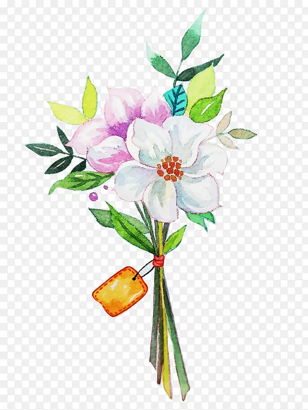 小清新水彩手绘花纹