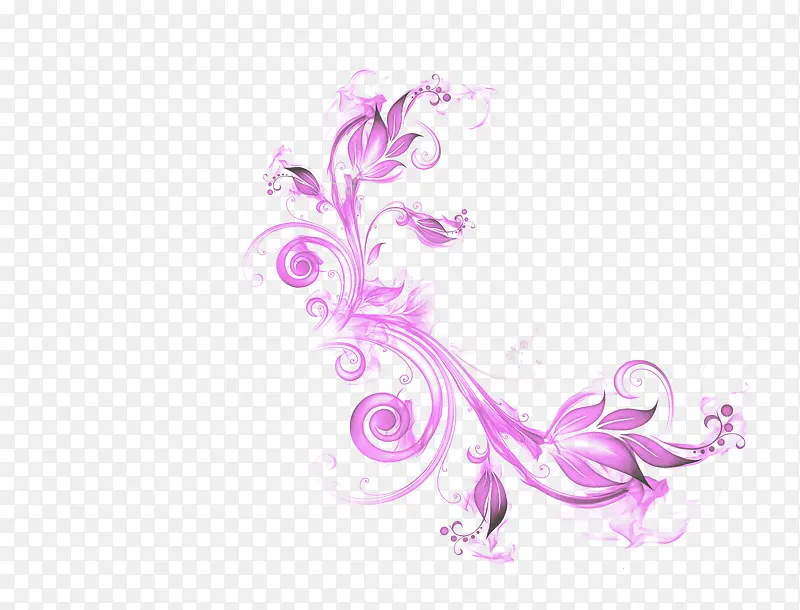 紫色唯美梦幻欧式花纹