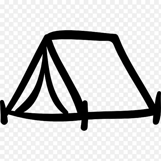 帐篷概述符号图标