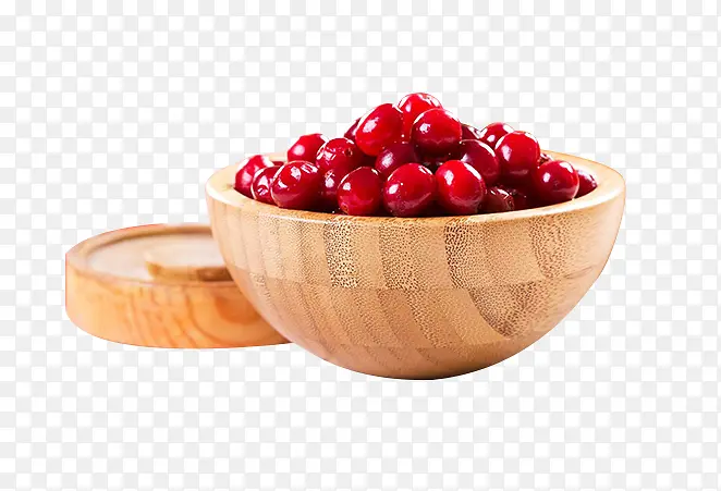 一碗蔓越莓果实
