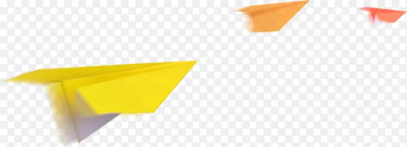 黄色卡通纸飞机创意