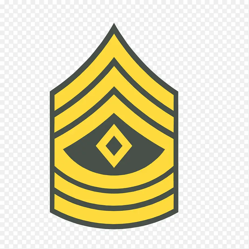 黄色条纹军队矢量肩章