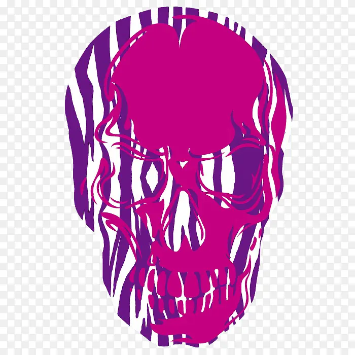 紫色条纹骷髅头