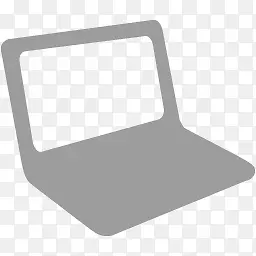 灰色笔记本电脑图标