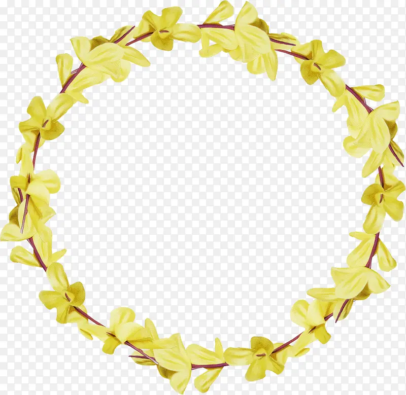 黄色花环