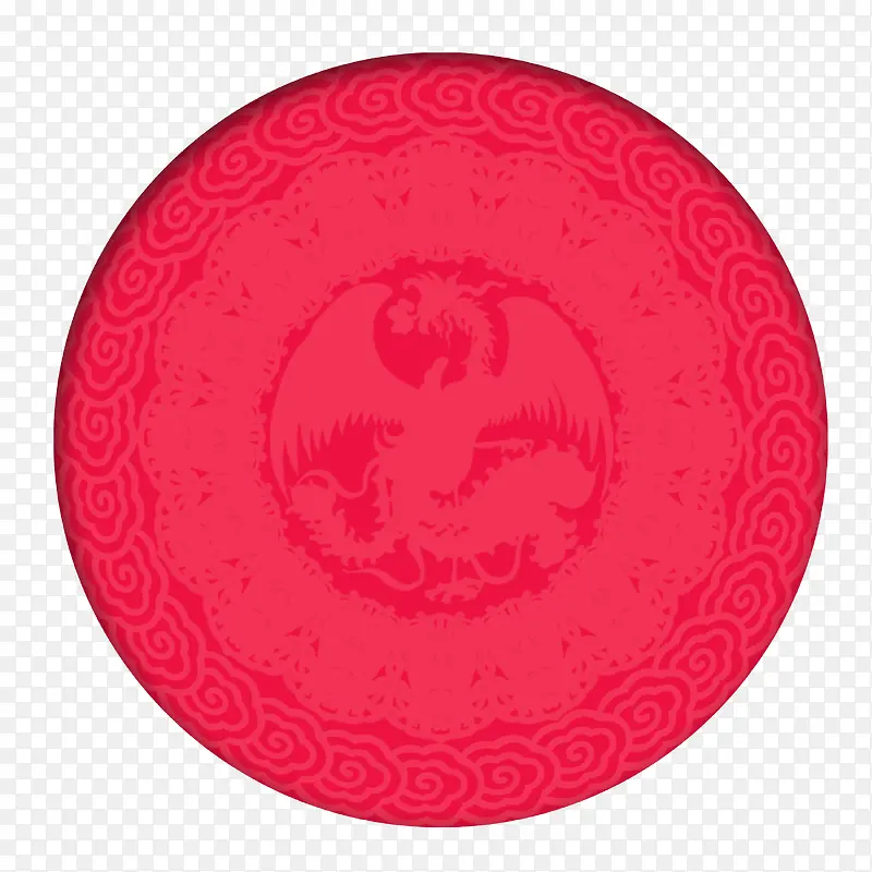 红色圆形装饰