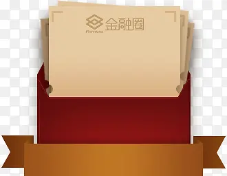 红色文件金融网卡通背景设计
