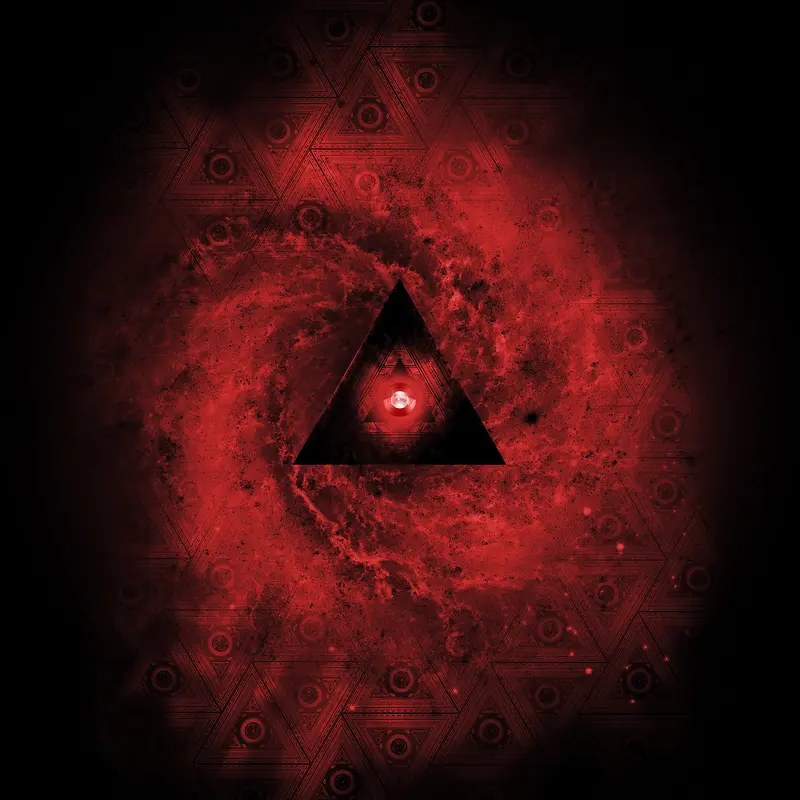 红色三角形黑色背景