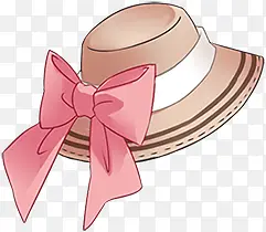 粉色可爱蝴蝶结帽子
