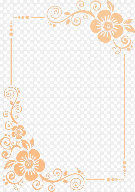 中式花朵设计边框