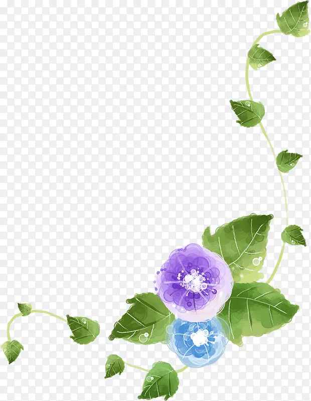 春季紫色淡雅植物
