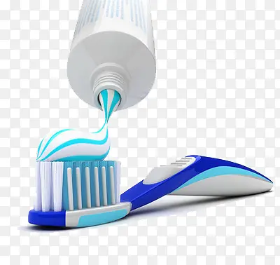 牙刷上的牙膏
