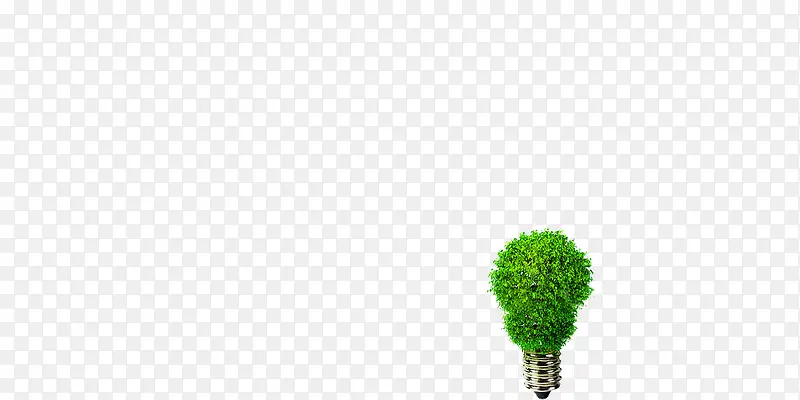 绿色植物灯泡装饰