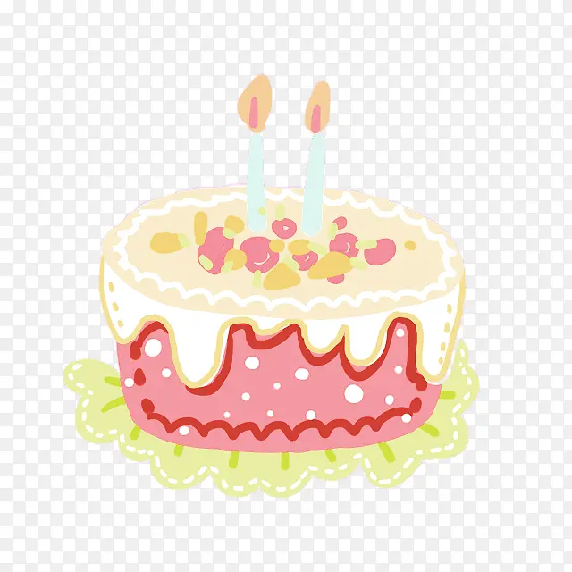 生日蛋糕卡通手绘