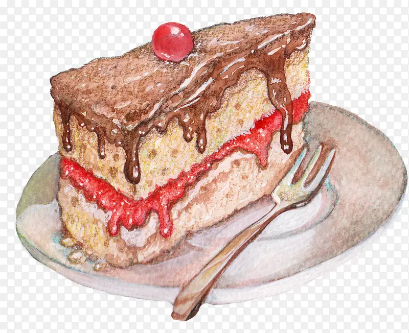 手绘食物蛋糕