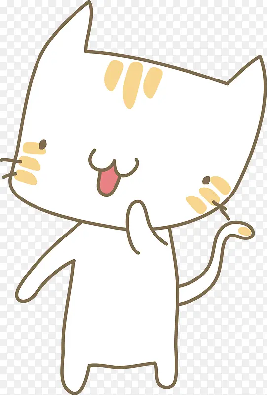 卡通小花猫矢量