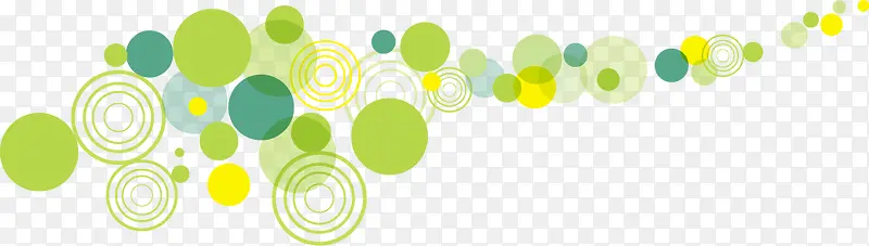 抽象几何圈圈绿色清新