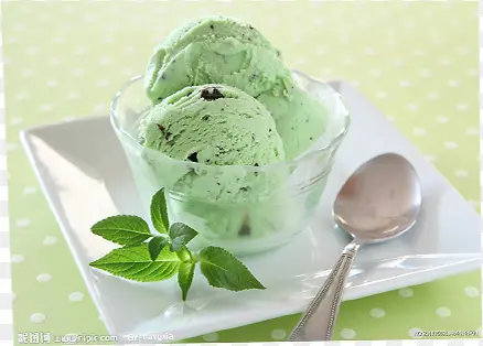 绿色清新夏季冰激凌