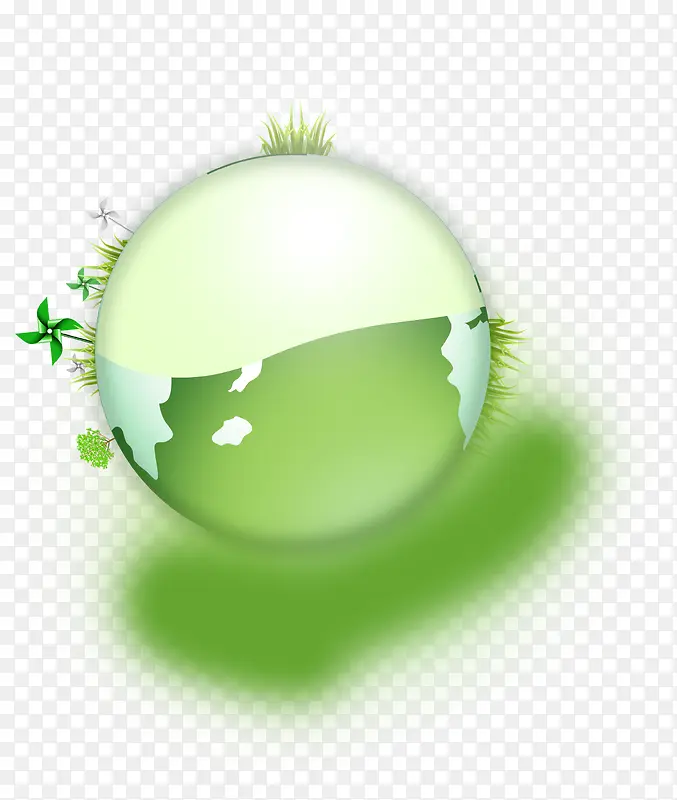 绿色清新地球装饰