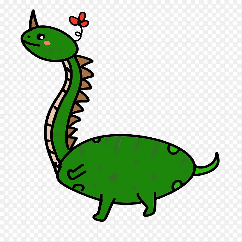 长脖子绿色恐龙