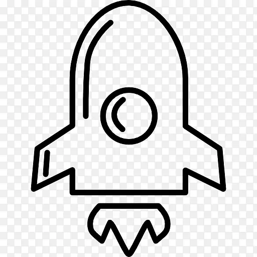 火箭太空船的轮廓图标