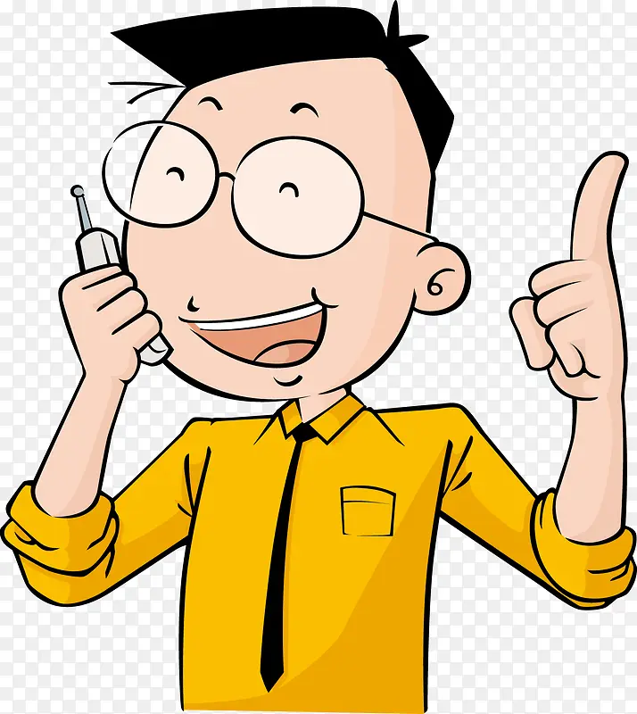 卡通人物打电话PNG图片素材下载_图片编号ylbongoa-免抠素材网