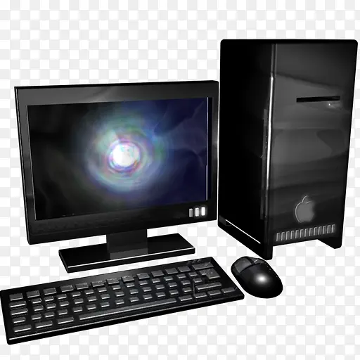 黑色电脑硬件图标下载