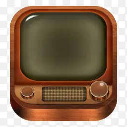 老电视木制的图标