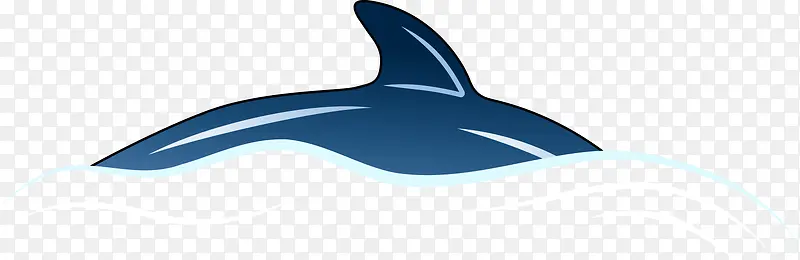 卡通深蓝色海豚