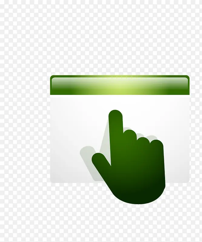 绿色手指按钮素材