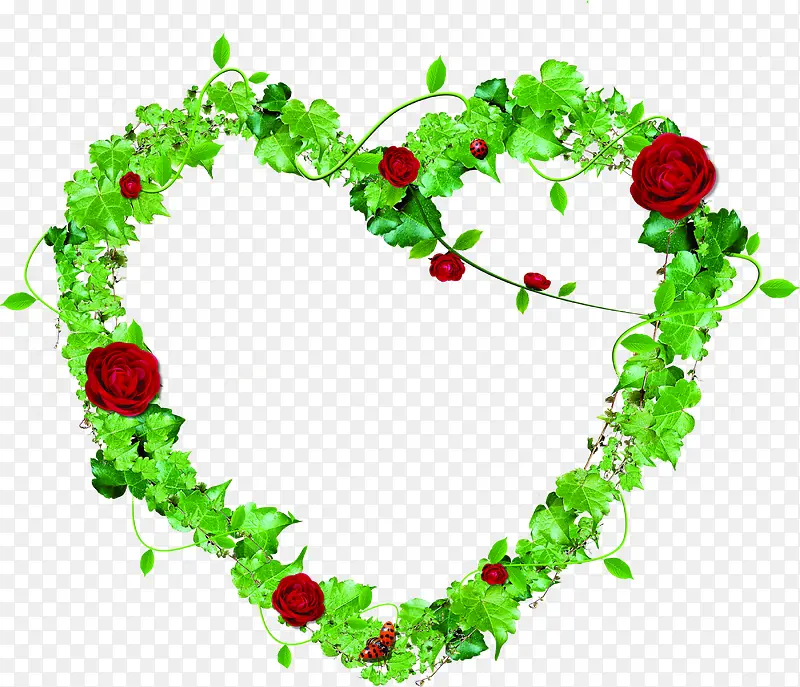绿色花藤创意玫瑰花环