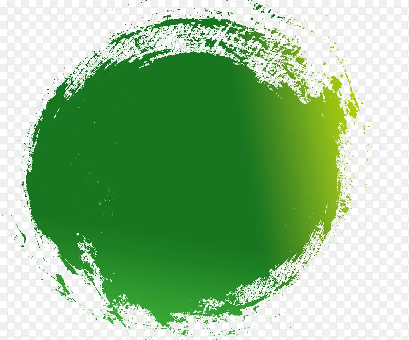 绿色水墨泼墨装饰