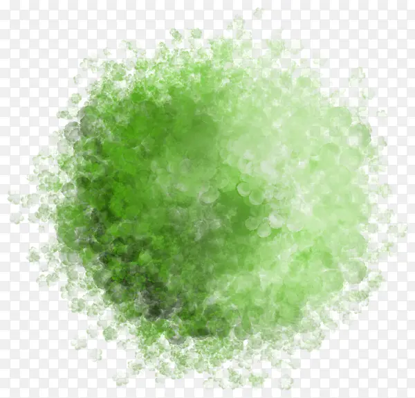 绿色漂浮颗粒彩墨