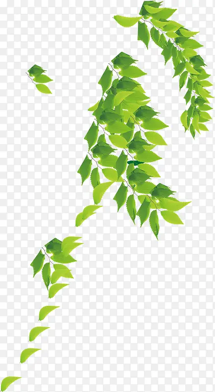 绿色树叶环保海报装饰