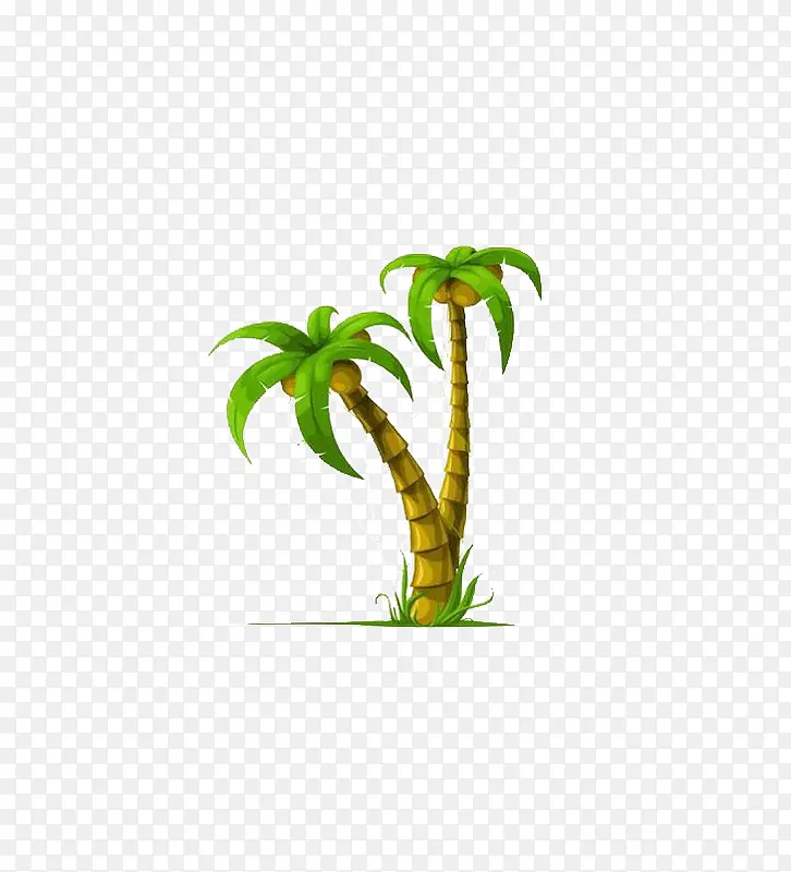 夏日椰子树海边绿色